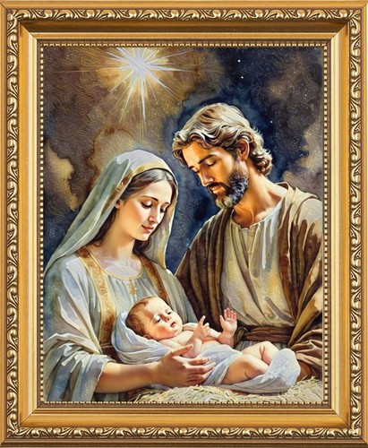 The holy family mary joseph - the,