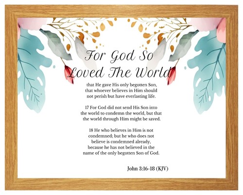 For god loved the - the, world