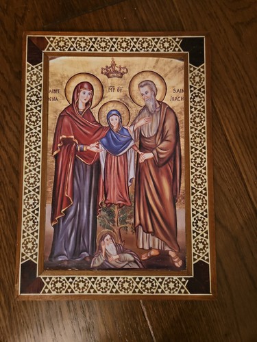 Religious wood picture - wood, x