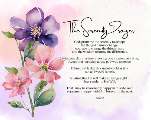 The serenity prayer - serenity, accept