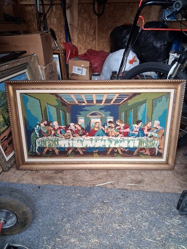 Cross stitched picture - stitched, of