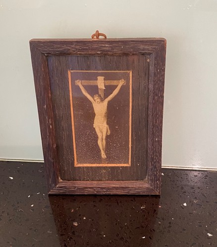 Antique wood framed picture - antique,
