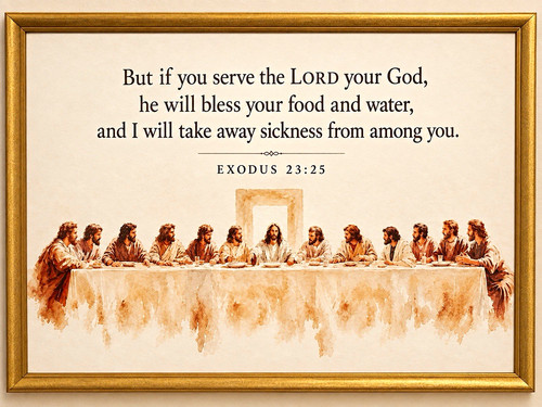 Last supper with scripture - last,