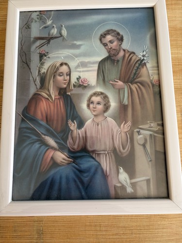 Framed holy family - holy, christian